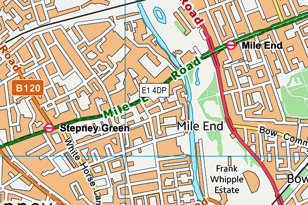 E1 4DP map - OS VectorMap District (Ordnance Survey)