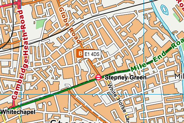 E1 4DS map - OS VectorMap District (Ordnance Survey)