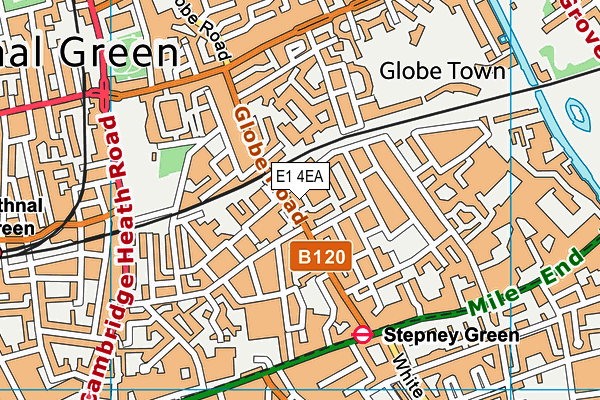 E1 4EA map - OS VectorMap District (Ordnance Survey)