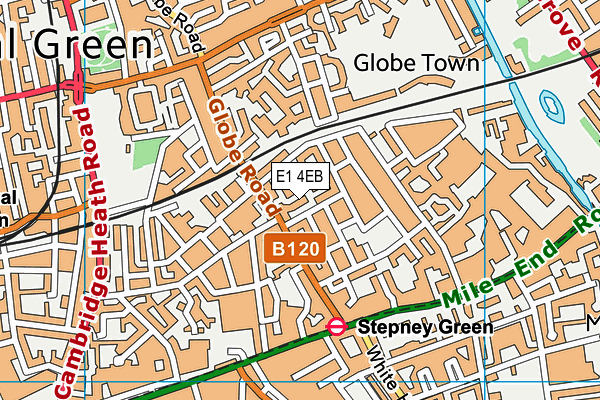 E1 4EB map - OS VectorMap District (Ordnance Survey)