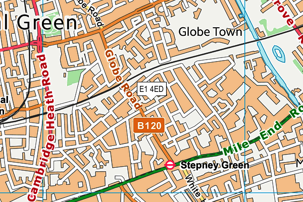 E1 4ED map - OS VectorMap District (Ordnance Survey)