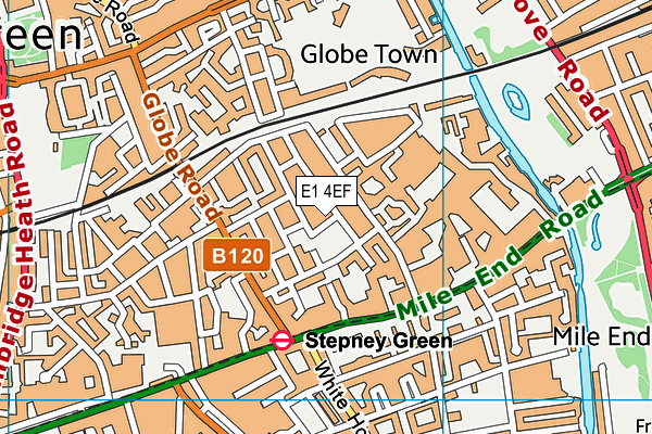 E1 4EF map - OS VectorMap District (Ordnance Survey)