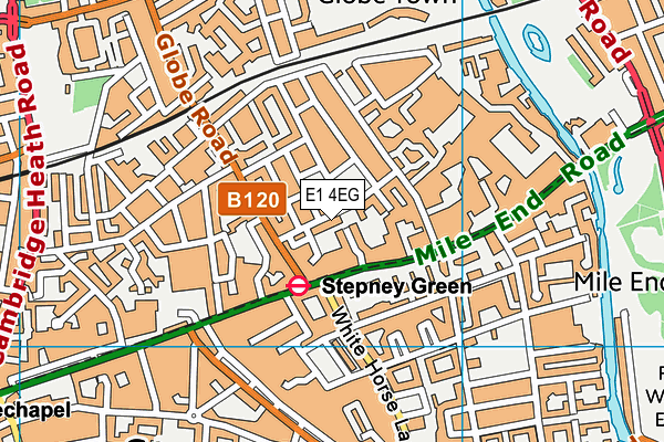E1 4EG map - OS VectorMap District (Ordnance Survey)
