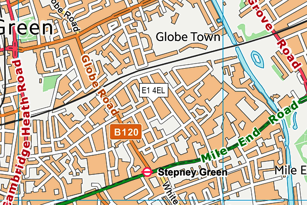 E1 4EL map - OS VectorMap District (Ordnance Survey)