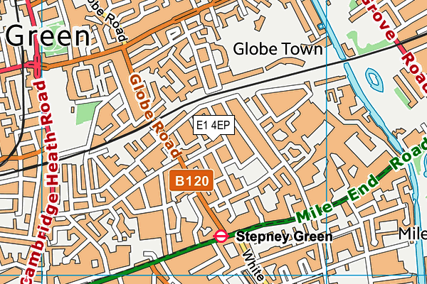 E1 4EP map - OS VectorMap District (Ordnance Survey)