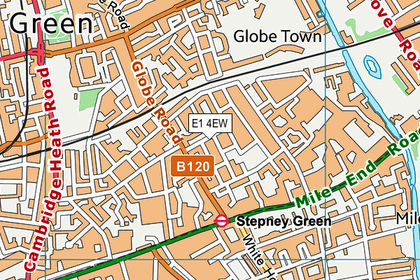 E1 4EW map - OS VectorMap District (Ordnance Survey)