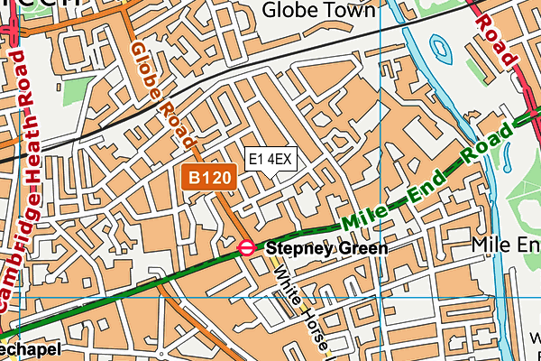 E1 4EX map - OS VectorMap District (Ordnance Survey)