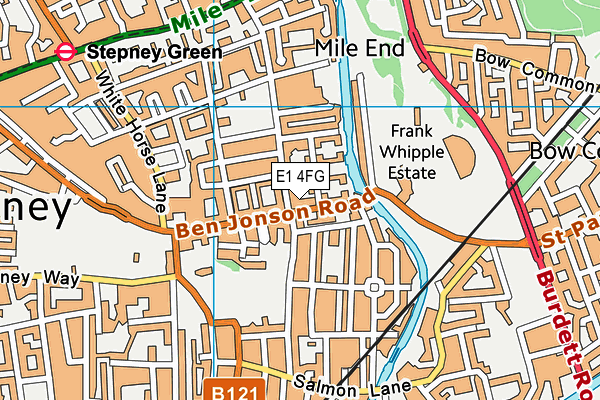 E1 4FG map - OS VectorMap District (Ordnance Survey)