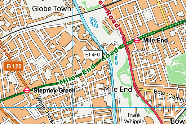 E1 4FQ map - OS VectorMap District (Ordnance Survey)