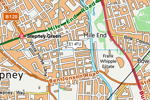 E1 4FU map - OS VectorMap District (Ordnance Survey)