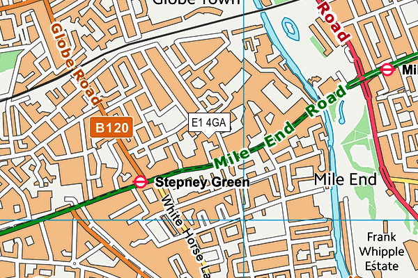 E1 4GA map - OS VectorMap District (Ordnance Survey)