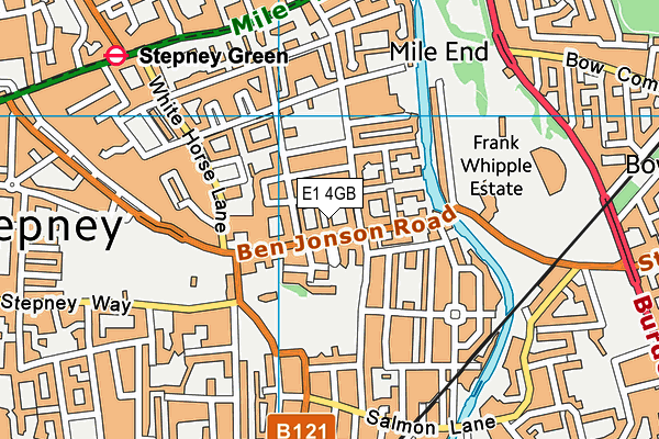 E1 4GB map - OS VectorMap District (Ordnance Survey)