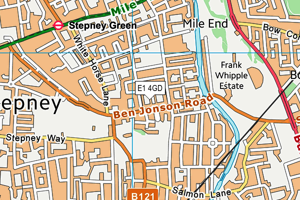 E1 4GD map - OS VectorMap District (Ordnance Survey)