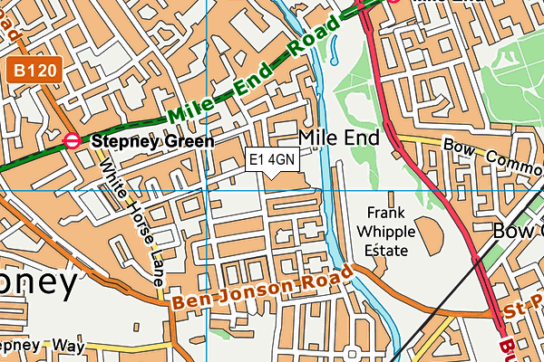 E1 4GN map - OS VectorMap District (Ordnance Survey)