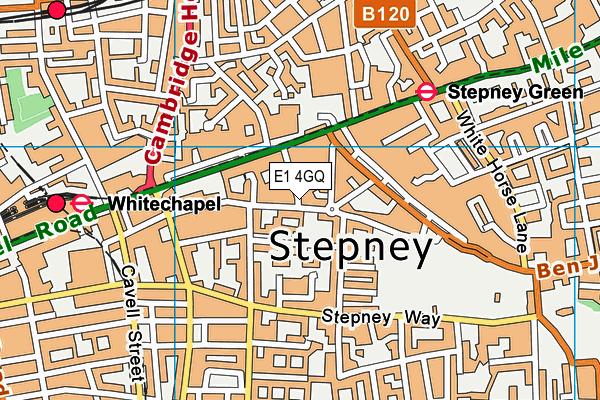 E1 4GQ map - OS VectorMap District (Ordnance Survey)