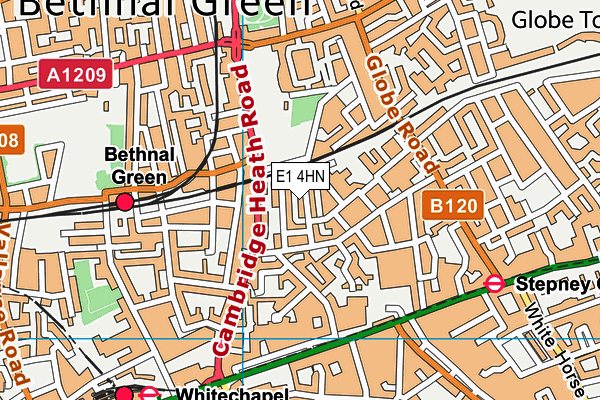 E1 4HN map - OS VectorMap District (Ordnance Survey)