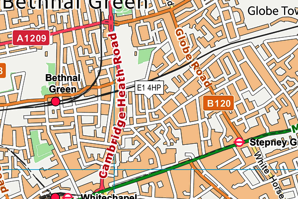 E1 4HP map - OS VectorMap District (Ordnance Survey)