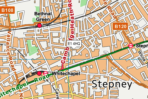 E1 4HQ map - OS VectorMap District (Ordnance Survey)