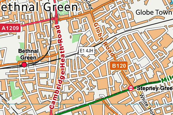 E1 4JH map - OS VectorMap District (Ordnance Survey)