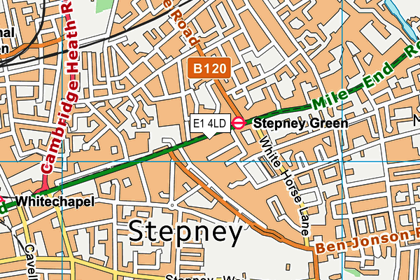 E1 4LD map - OS VectorMap District (Ordnance Survey)