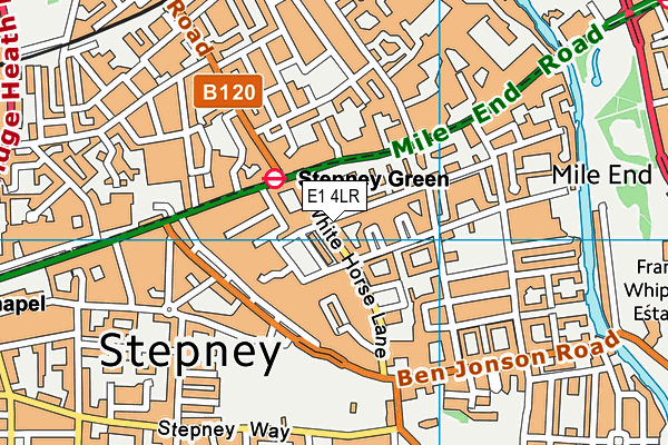 E1 4LR map - OS VectorMap District (Ordnance Survey)