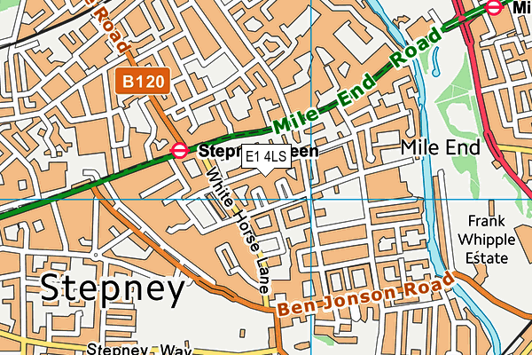 E1 4LS map - OS VectorMap District (Ordnance Survey)