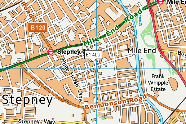 E1 4LU map - OS VectorMap District (Ordnance Survey)