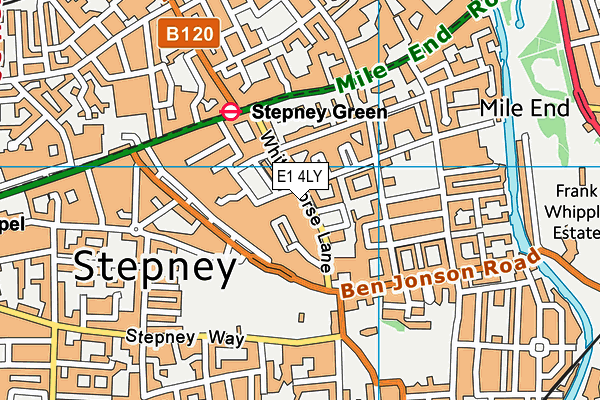 E1 4LY map - OS VectorMap District (Ordnance Survey)