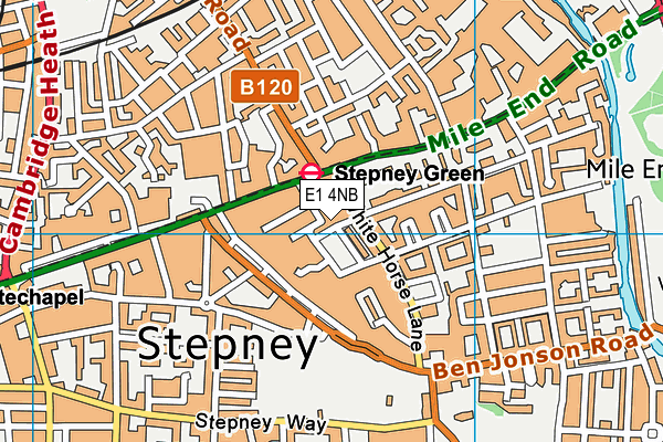 E1 4NB map - OS VectorMap District (Ordnance Survey)