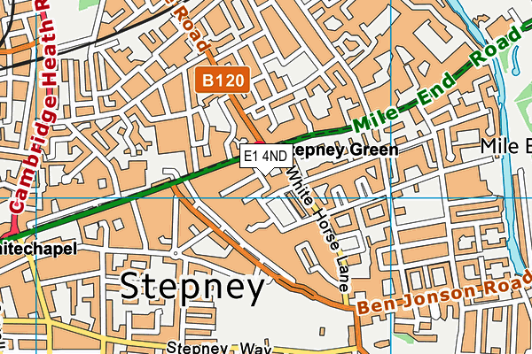 E1 4ND map - OS VectorMap District (Ordnance Survey)