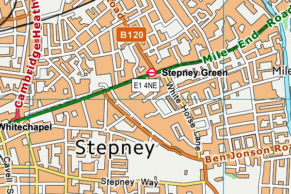 E1 4NE map - OS VectorMap District (Ordnance Survey)