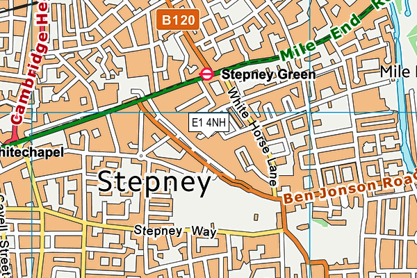 E1 4NH map - OS VectorMap District (Ordnance Survey)