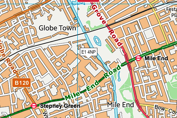 E1 4NP map - OS VectorMap District (Ordnance Survey)