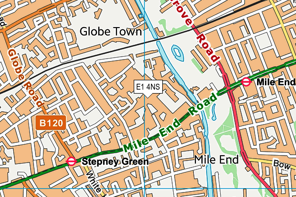 Queen Mary University of London map (E1 4NS) - OS VectorMap District (Ordnance Survey)