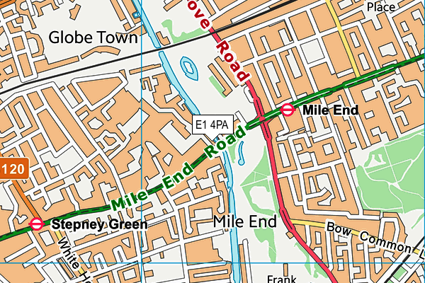 E1 4PA map - OS VectorMap District (Ordnance Survey)