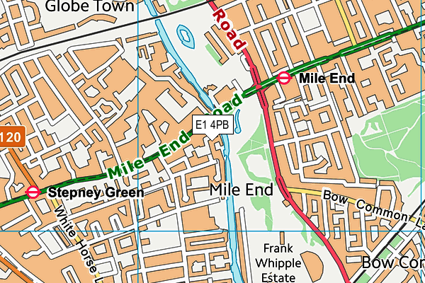 E1 4PB map - OS VectorMap District (Ordnance Survey)