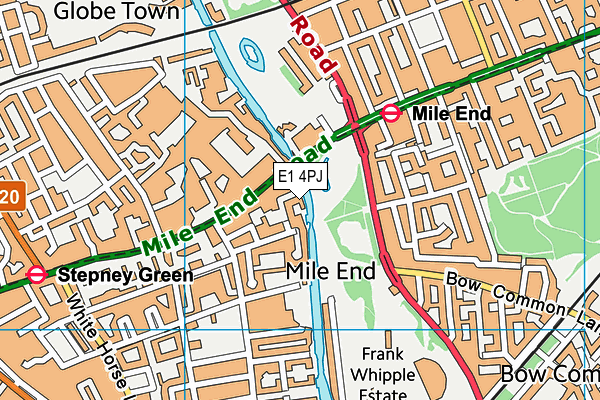 E1 4PJ map - OS VectorMap District (Ordnance Survey)