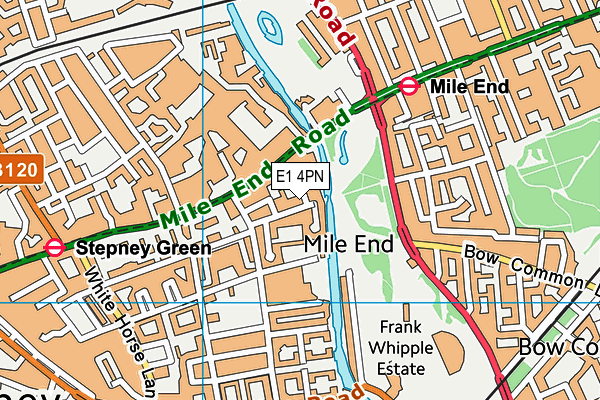 E1 4PN map - OS VectorMap District (Ordnance Survey)