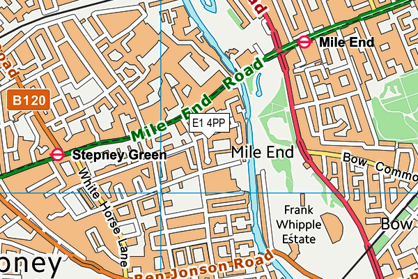 E1 4PP map - OS VectorMap District (Ordnance Survey)