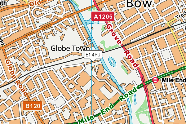 E1 4PU map - OS VectorMap District (Ordnance Survey)