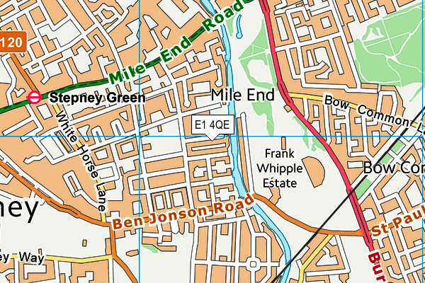 E1 4QE map - OS VectorMap District (Ordnance Survey)