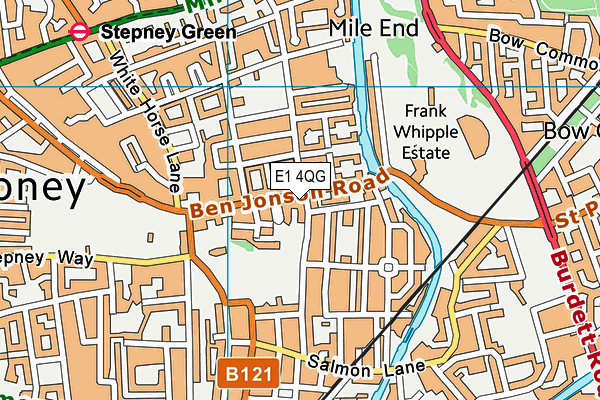 E1 4QG map - OS VectorMap District (Ordnance Survey)