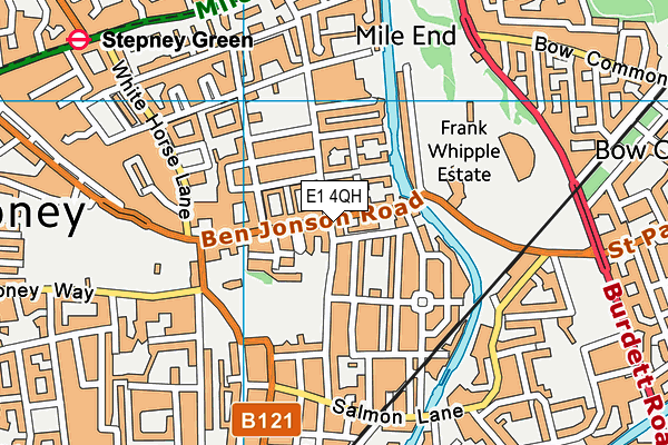E1 4QH map - OS VectorMap District (Ordnance Survey)