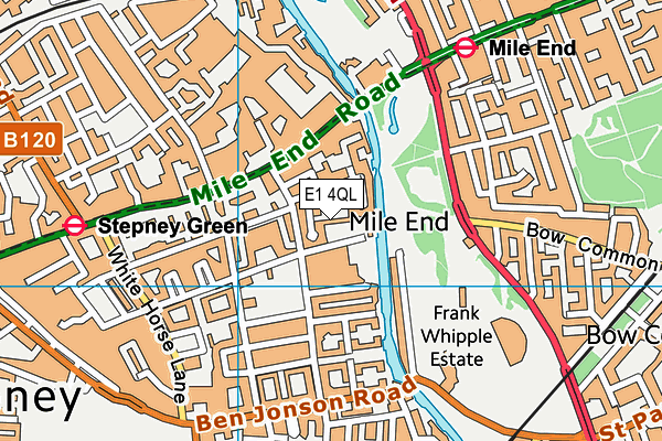 E1 4QL map - OS VectorMap District (Ordnance Survey)