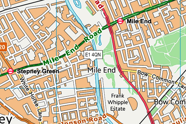 E1 4QN map - OS VectorMap District (Ordnance Survey)