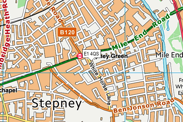 E1 4QS map - OS VectorMap District (Ordnance Survey)