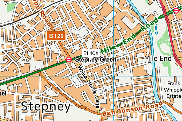 E1 4QX map - OS VectorMap District (Ordnance Survey)