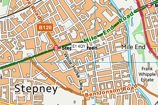 E1 4QY map - OS VectorMap District (Ordnance Survey)