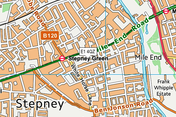 E1 4QZ map - OS VectorMap District (Ordnance Survey)