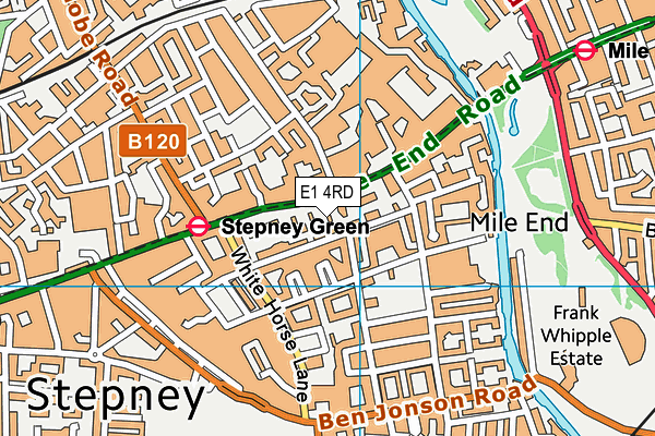 E1 4RD map - OS VectorMap District (Ordnance Survey)